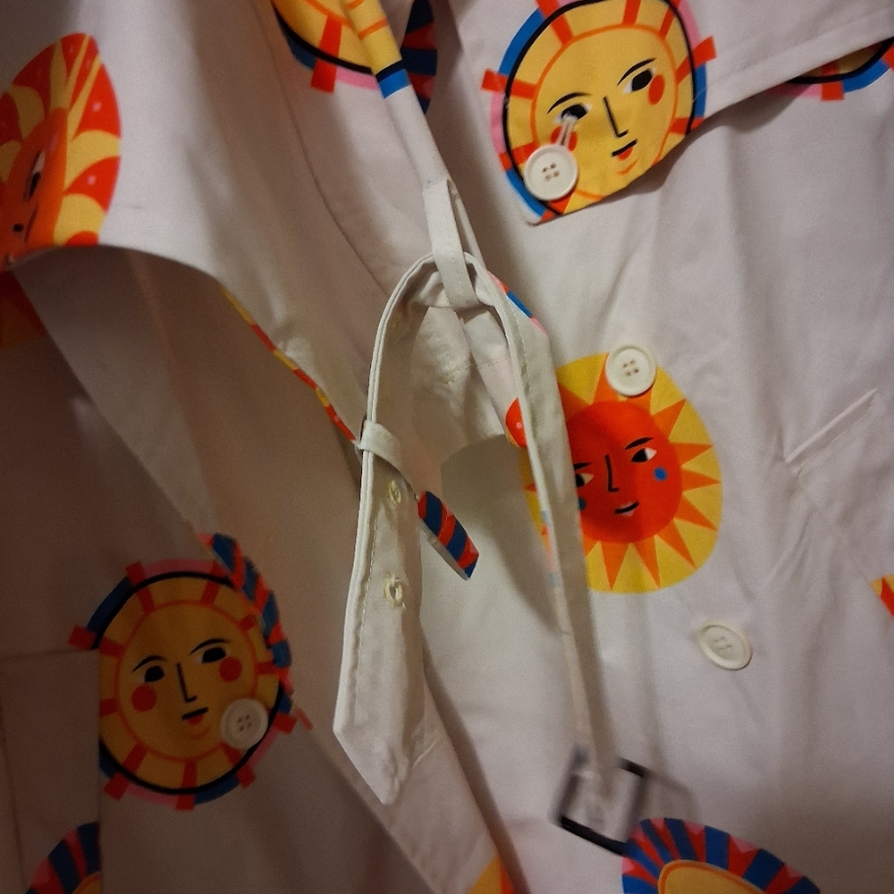 PEPALOVES Sunshine Print Trenchcoat Medium w/tag - Picture 6 of 9